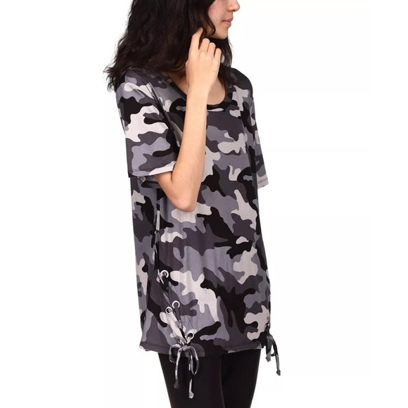 MICHAEL MICHAEL KORS Exclusive Camo-Print Lace-Up Tunic - Small - Picture 4 of 4
